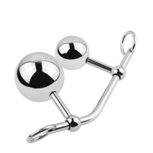 Anal Butt Plug Double Ball Plug Anal Hook Vagina Ball Sex Toy For Women Locking Chastity Belt Compatible