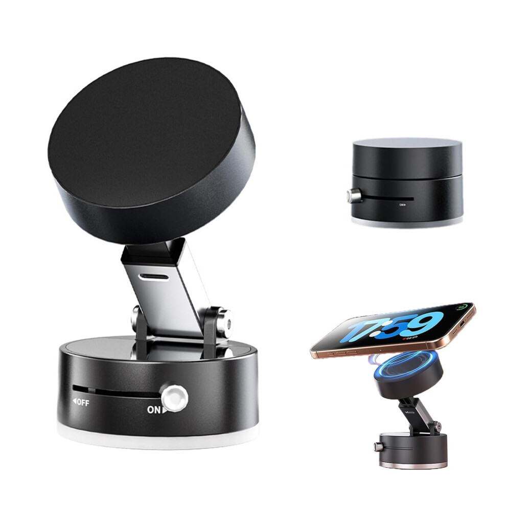 Vacuum Suction Car Magnetic Phone Holder Foldable And Retractable Mount For Iphone Android Universal Smartphone Fit 9354506821418