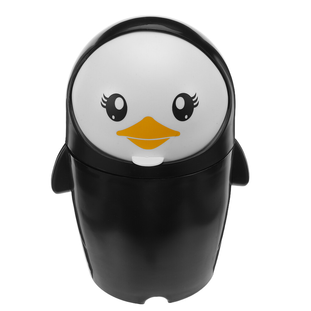 Kosz Na śMieci W KształCie Pingwina – MałY Pojemnik Na Do Biura-image