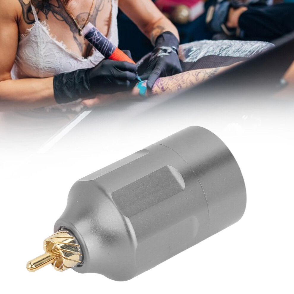 Silver 1300Mah Tattoo Power Supply: Adjustable Voltage & Rca Interface