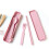 weizenstroh -set mit löffel, gabel, stabchen für kinder (pink) 7
