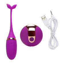 Vibrator 10 Speeds G Spot Ball Egg Masturbator Remote Control Silicagel Purple Sex Toy For Women
