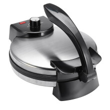 Electric Roti Maker 12 Inch Automatic Tortilla Machine With Adjustable Temperature, Double-Sided Heating, Silver