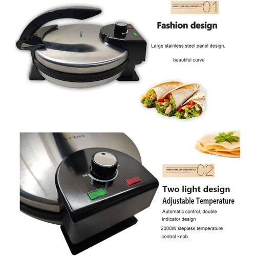 Non-Stick Roti Maker Portable Electric Pancake Maker With LED Indicator Automatic Roti Pancake Machine 2