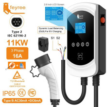 Station de charge voiture électrique Type2 câble 32A 11kW charge dynamique blancage EVSE Wallbox APP fonction