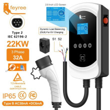 Station de charge voiture électrique Type2 câble 32A 22 kW charge dynamique blancage EVSE Wallbox APP fonction