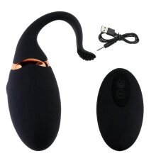 Vibrator 10 Speeds G-Spot Ball Remote Control Silicagel Egg Masturbator For Women Black