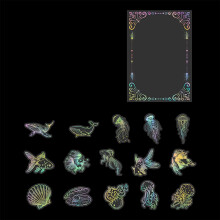 45Pcs Journal Stickers Pet Ocean Paper Decor for Home Craft