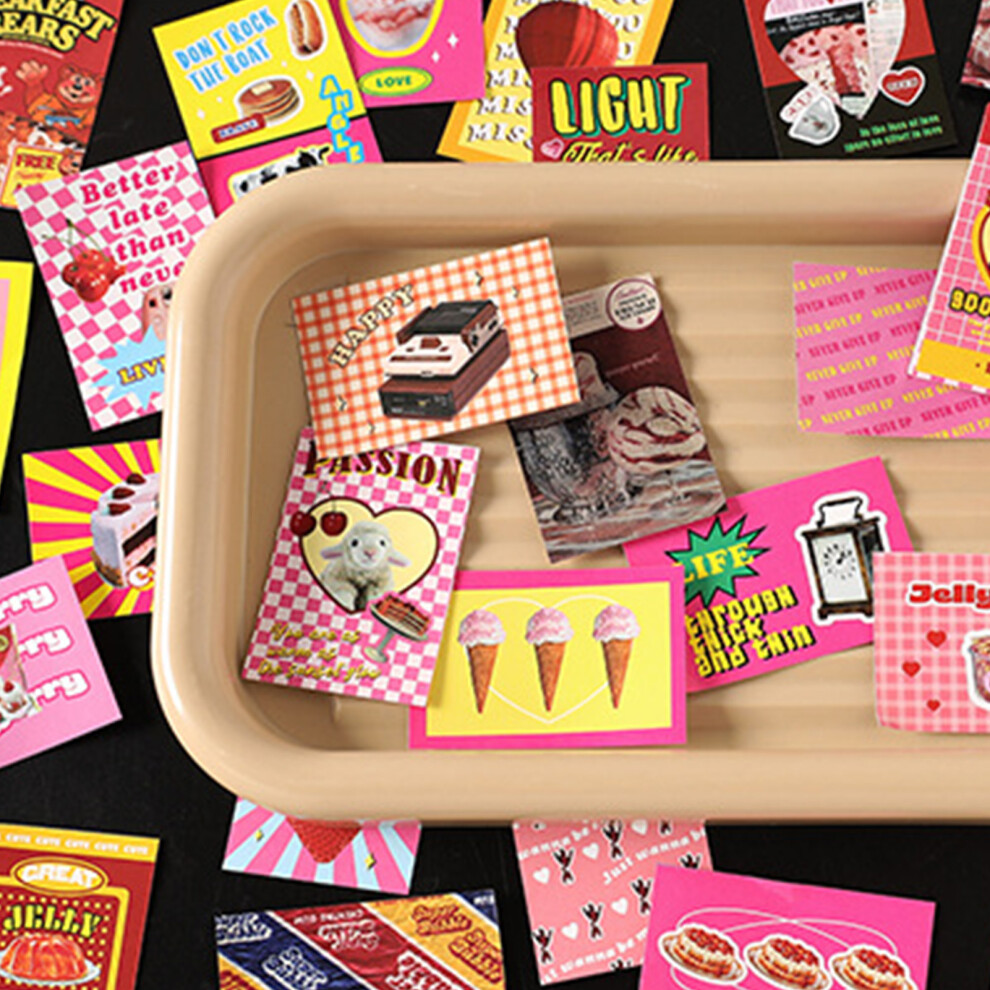 50 Sheets Vintage Clear Pattern Deco Stickers for Journals & Notebooks-image-OPC-PKMNTMT-NEW