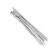Kunststoffummantelte Verschlussbänder 10 cm, Silber, 1