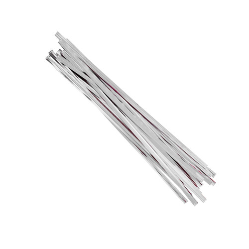 Kunststoffummantelte Verschlussbänder 10 cm, Silber, 1