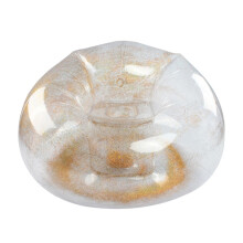 Inflatable Sofa Chair Gold Glitter Transparent Bean Bag Lounge Seat Indoor Outdoor Use Lightweight Portable
