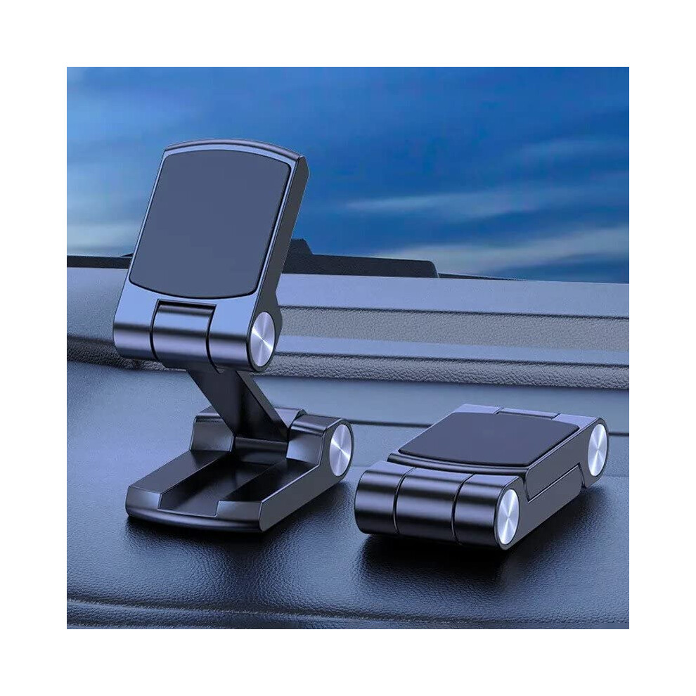 Magnetic Car Phone Holder Universal Magnetic Mount With Paste Folding Dashboard Cradle All Smartphones Black 9393856841578