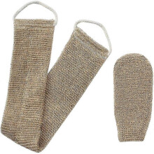 Back Washing Strap Horsehair Glove Back Exfoliating Sponge In 100% Natural Hemp Compatible with Body Back Shower Bath Men Women