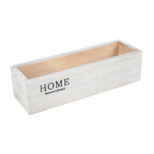Multifunctional Storage Tray White Wooden Planter Box Balcony Rustic Farmhouse Home Decor Organizer
