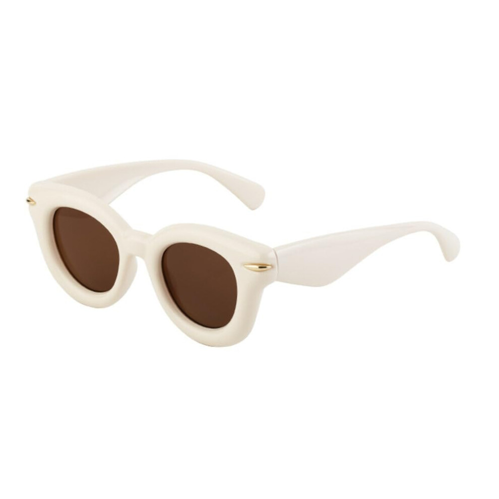Sports Sunglasses 2025 Model Outdoor Sun Glasses Beige One Size Unisex Oval Round Frame-image-OPC-PKMP5KC-NEW