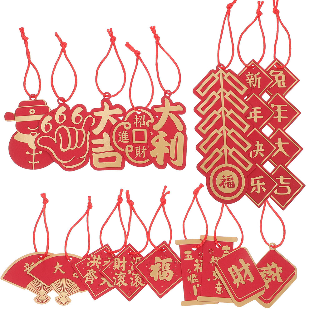 64 Szt. ChińSkie Ozdoby Noworoczne Na ŚWięTo Wiosny SzczęśLiwośCiami-image