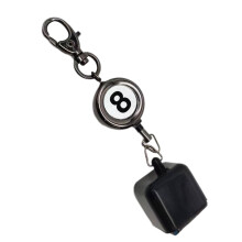 Pool Chalk Holder Keychain 8 Balls Design Chalk Carrier Clip For Billiards And Snooker Pool Cue Chalk Clip