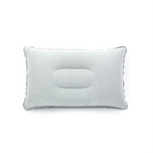 Camping Pillow Inflatable Neck Stretcher Nylon Backrest Headrest For Travel Airplane Outdoor Grey