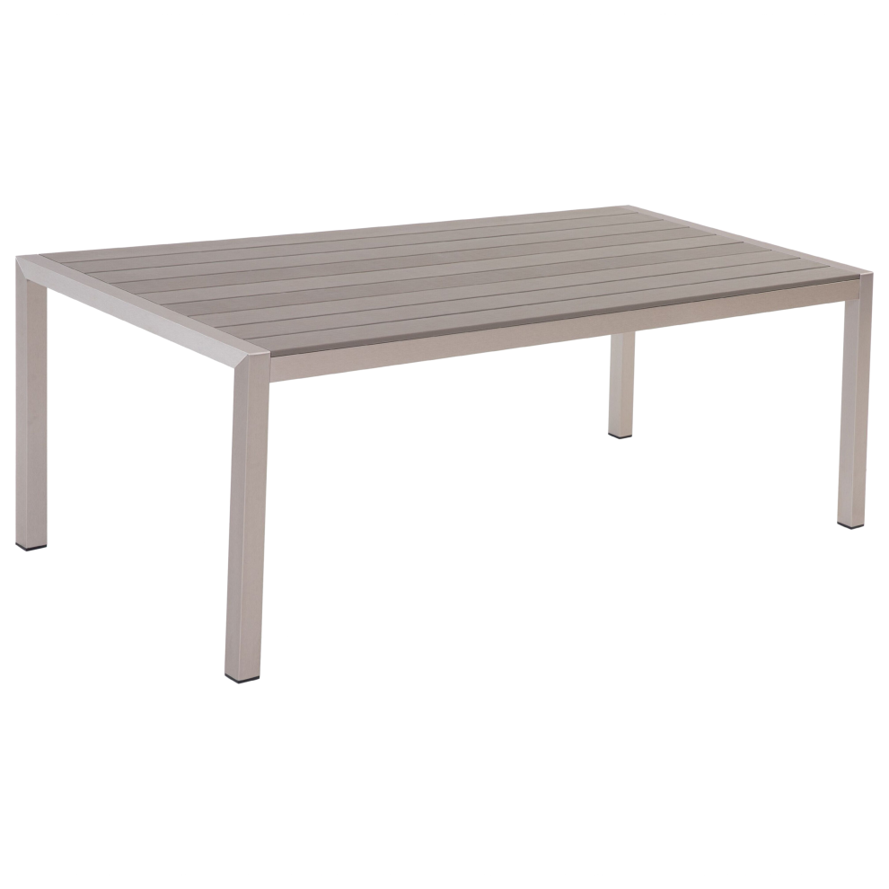 Garden Dining Table VERNIO 180 cm 90 cm Metal Grey