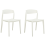 Beliani Set of 2 Dining Chairs SOMERS White 1