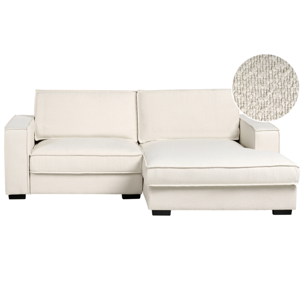 Corner Sofa KOLDING Boucle Light Beige Left Hand
