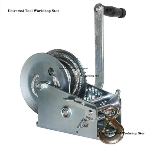 Manual Winch 600-3000 Lb Capacity Wire Rope Lifting Winch Self-Locking Cable Puller 2000 Pounds 1