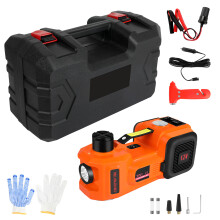 Electric Car Jack 5 Ton/11023 LBS Hydraulic Jack Lift with Built-in Inflatable Pump and LED Light for SUV MPV Sedan Truck Change Tires Garage Repair