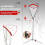 Volleyball Training Net With Triangular Support, Adjustable For Serving, Spiking, Setting Practice, Portable Outdoor 4