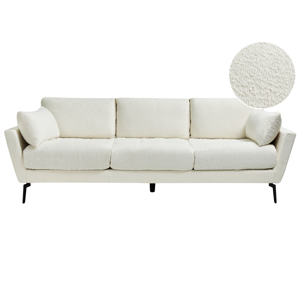 Sofa 4 Seater NENOLA Boucle Off-White