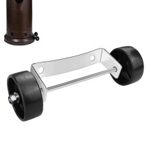Patio Heater Wheel Set Stainless Steel, Rust-Resistant, Movable Wheel Replacement Parts Compatible With Patio Heaters