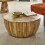 Surrey Solid Wood Drum Coffee Table 1