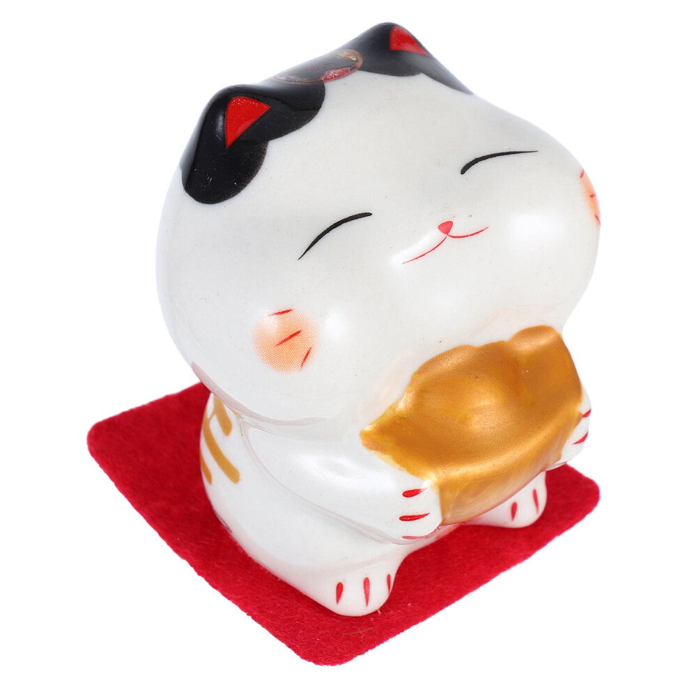 2 Szt. Miniaturowa Figurka Kociaka Z Ceramiki, ChińSka Dekoracja-image