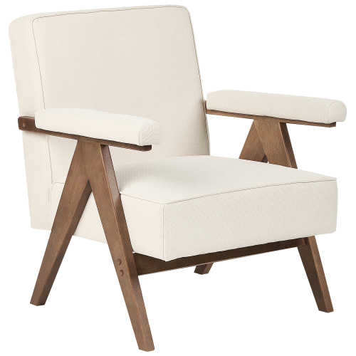 Beliani Armchair EVJE Fabric Light Beige