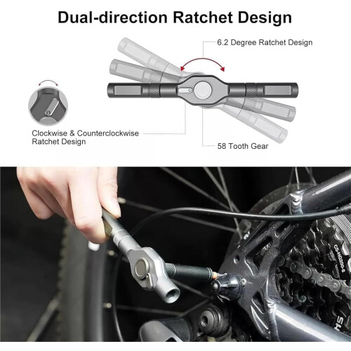 Multipurpose Ratchet Screwdriver With 6.2-Degree Ratchet, Multifunction Handle, Magnetic Adsorption Function, Orange 1