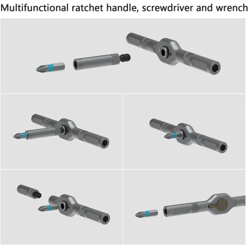 Multipurpose Ratchet Screwdriver With 6.2-Degree Ratchet, Multifunction Handle, Magnetic Adsorption Function, Orange 2