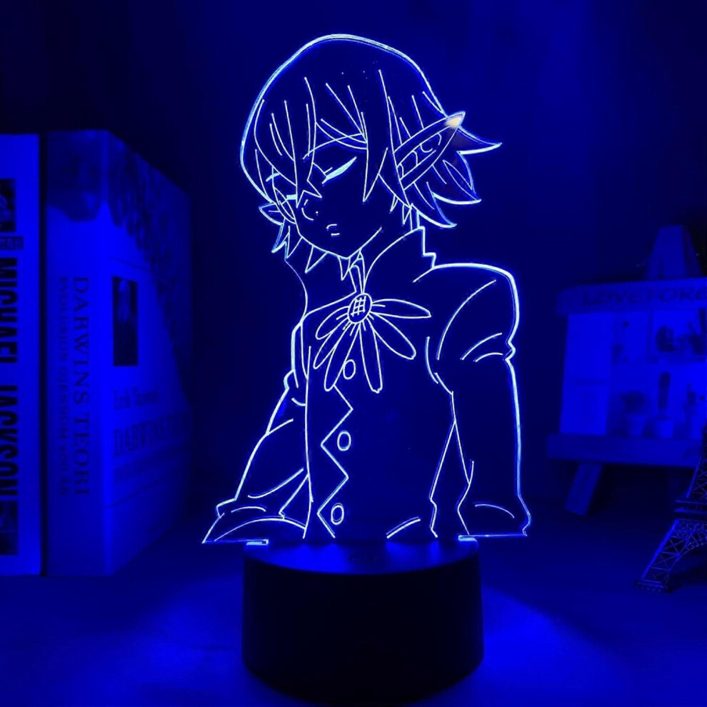 Kikidex (As Show, One Size) Xyc The Seven Deadly Sins Helbram Led Night Light For Bedroom Decor Nightlight Birthday Gift Anime 3D Lamp The Seven Deadly Sins