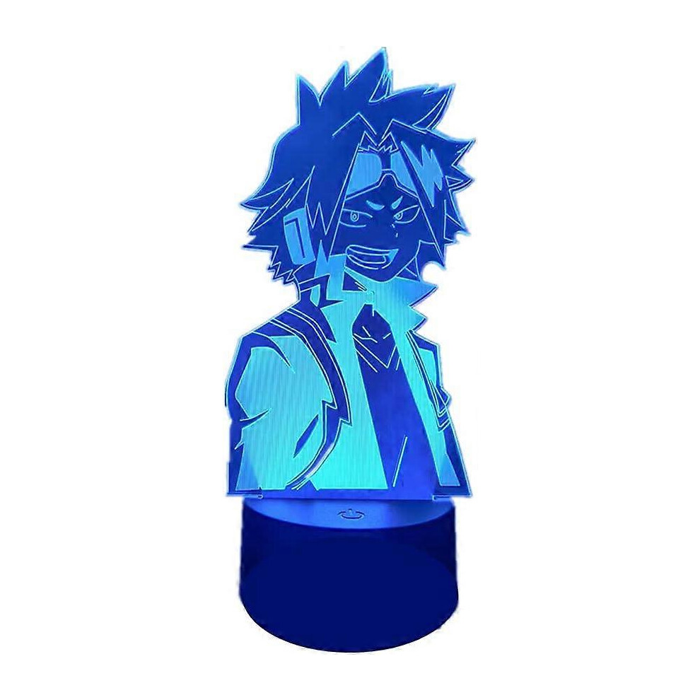 Kikidex (As Show, One Size) Xyc Anime Led Lamp My Academia 3D Nightlights Illusion Lamp For Kids, Boku No Hero Academia Denki Kaminari Night 16 Colors R Light