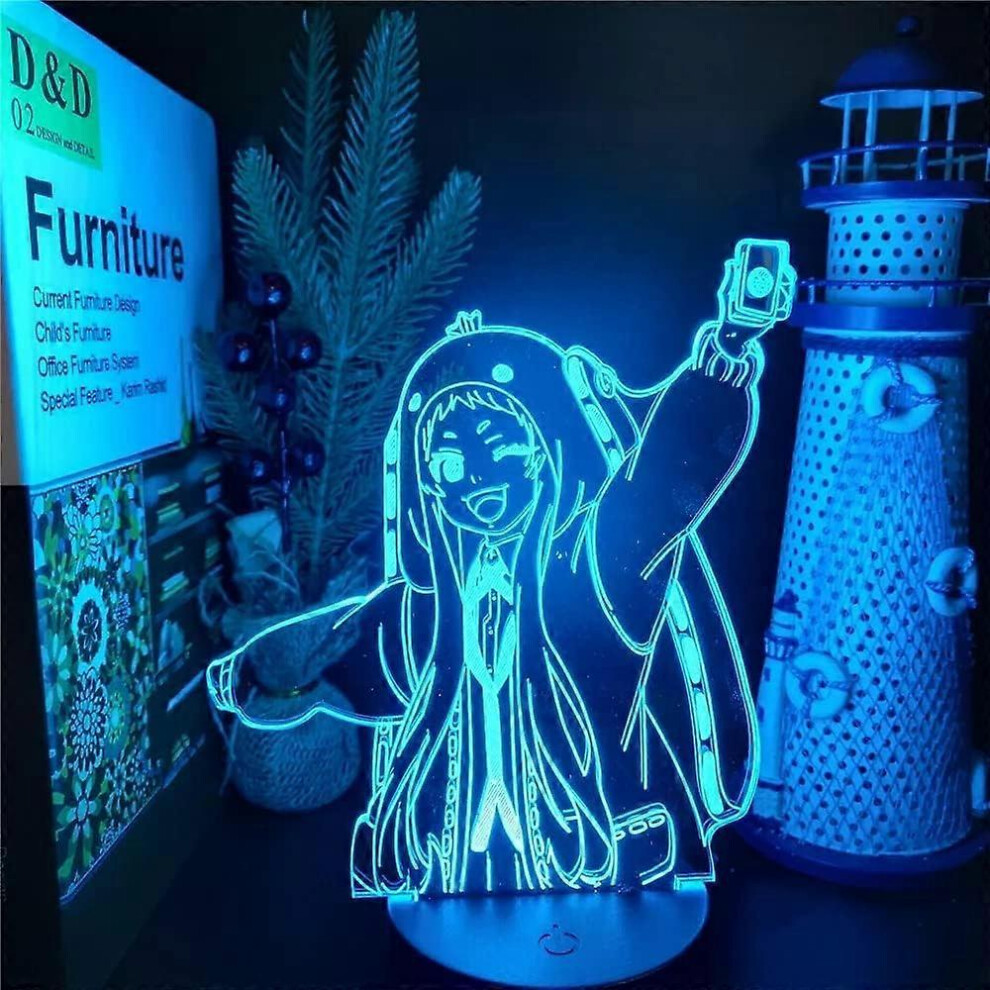 Kikidex (As Show, One Size) Xyc 3D Led Illusion Lamp 3D Anime Night S Runa Yomozuki Manga Lampara S Visual Toy Gift Illuminator Lamp Ing Light