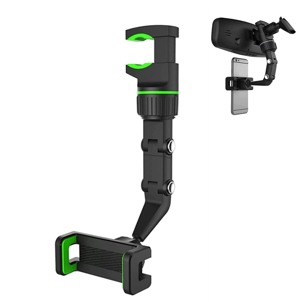 Rearview Mirror Phone Holder Universal 360 Degree Rotating Car Mount For Smartphone For Car Home Kitchen Green 9393856843619