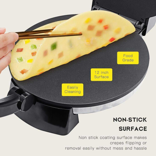 Non-Stick Pancake Maker Chapati Tortilla Machine Pita Bread Maker Double-Sided Heating LED Indicator 1