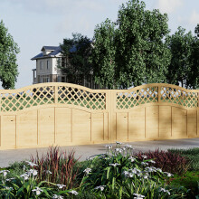 Lattice Top Wooden Garden Fence Panel, 180m W x 90cm H
