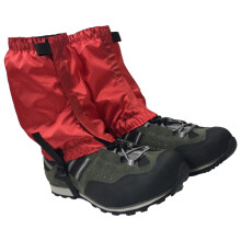 Watertight Gaiters For Snow Skiing And Snowshoeing, Adjustable Leg Gaiters For Men And Women, Red