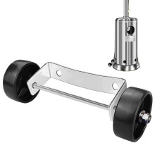 Patio Heater Wheel Kit For Tall Outdoor Heaters, Replacement Caster Wheels, Adjustable Support Wheels