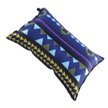 Inflatable Camp Pillow Portable Auto-Inflating Travel Cushion For Camping And Car Rides, Ergonomic Striped Design