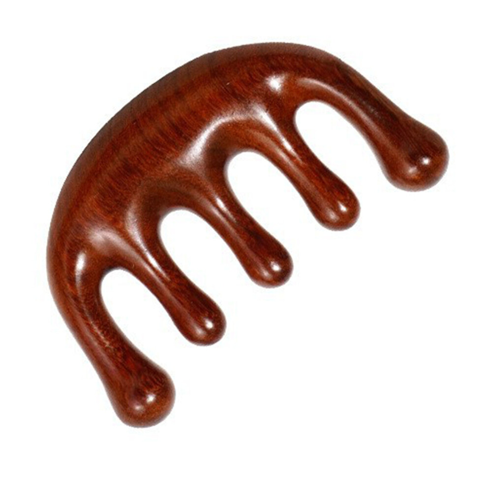 Sandalwood Massage Comb with 5 Widen Teeth - Head & Meridian Relaxation