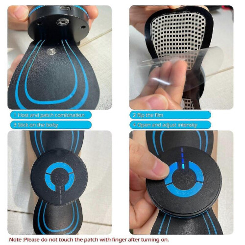 Electromagnetic Wave Leg Massager Mini Cervical Massager 6 Modes Adjustable for Pain Relief (1set (5pcs)) 1