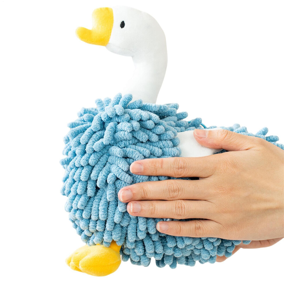 Blue Generique Hand Towels | Chenille Towel With Loop, Absorbent Plush For Bathroom Or Kitchen,