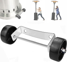 Patio Heater Bracket Wheel Replacement Parts Tall Stand-Up Wheel For Outdoor Use Balcony Backyard Living Room Garden