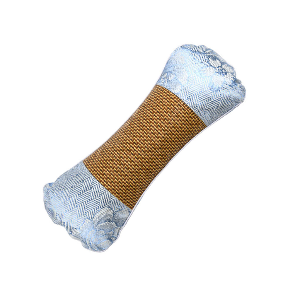 Wormwood Bone-Shaped Neck Support Pillow Blue for Sleep Comfort-image-OPC-PKMQJWF-NEW